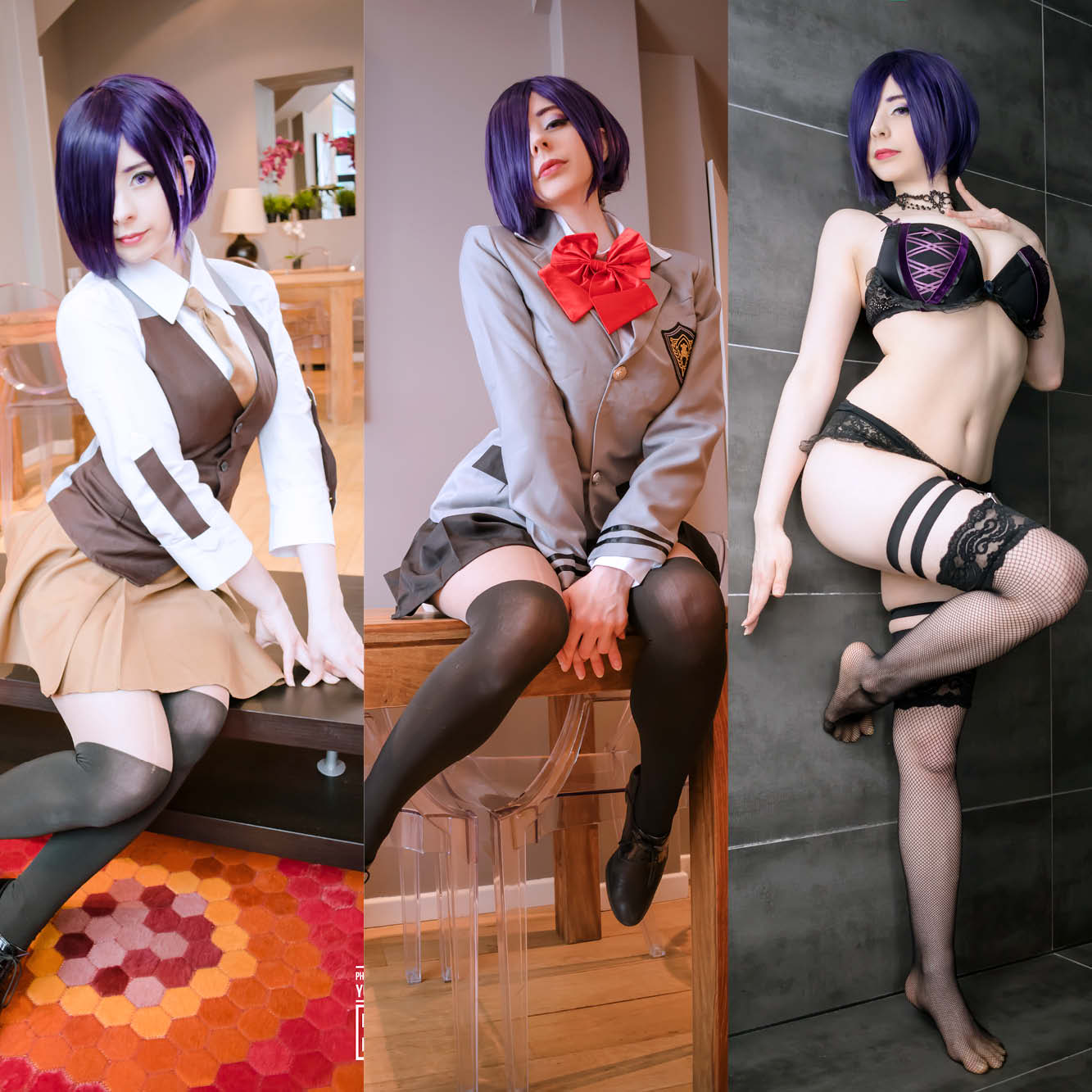 Touka School Girl and Waitress HD Photoset Bundle - Digital Download